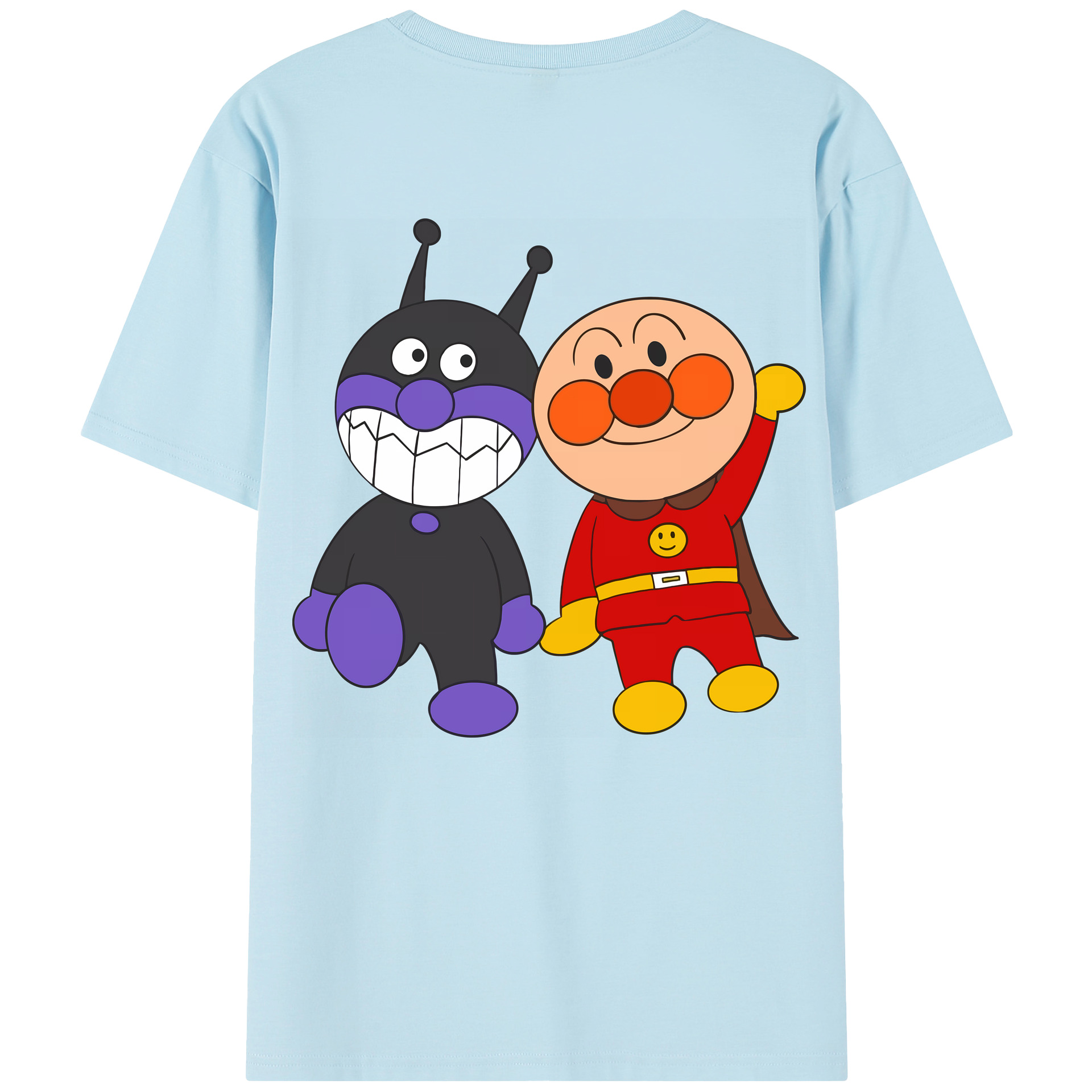 （画像用） アンパンマン Anpanman 綿100％半袖Tシャツ（背面プリント）